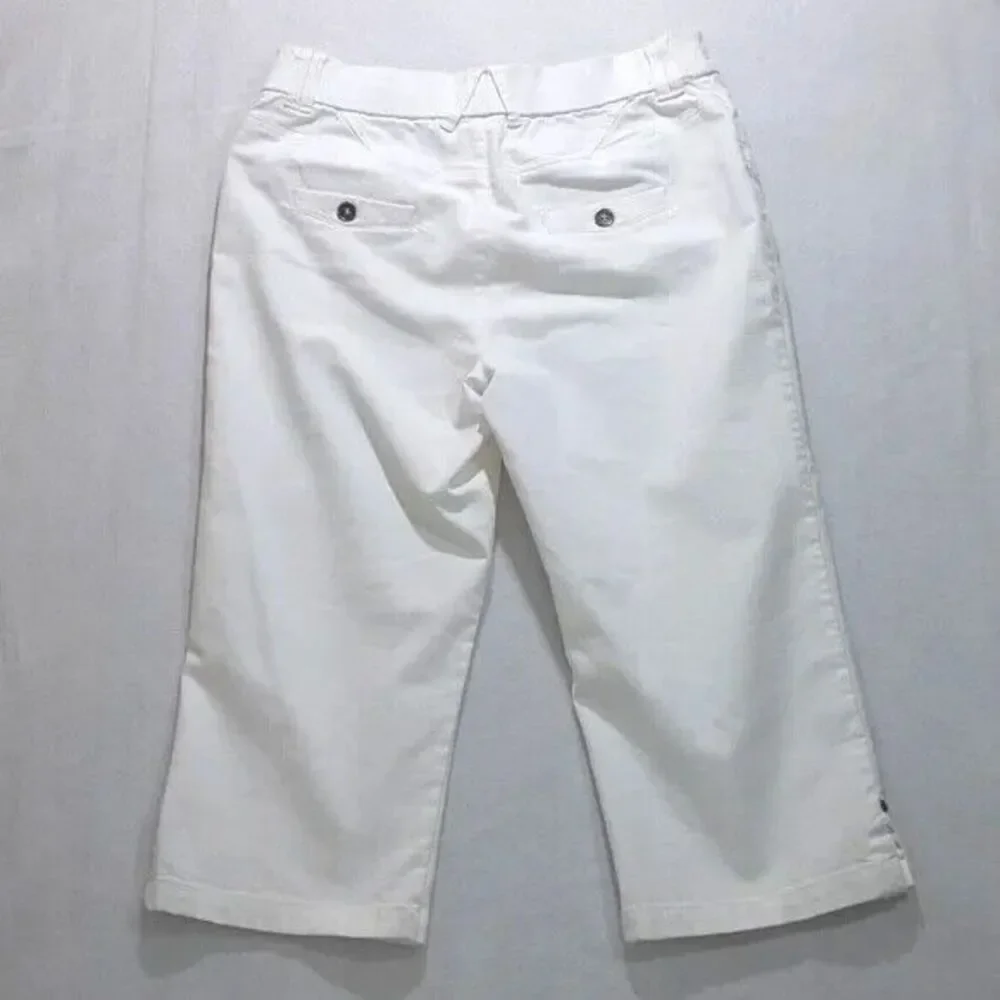 Christopher & Banks size 12 white cropped jeans - Picture 4 of 15